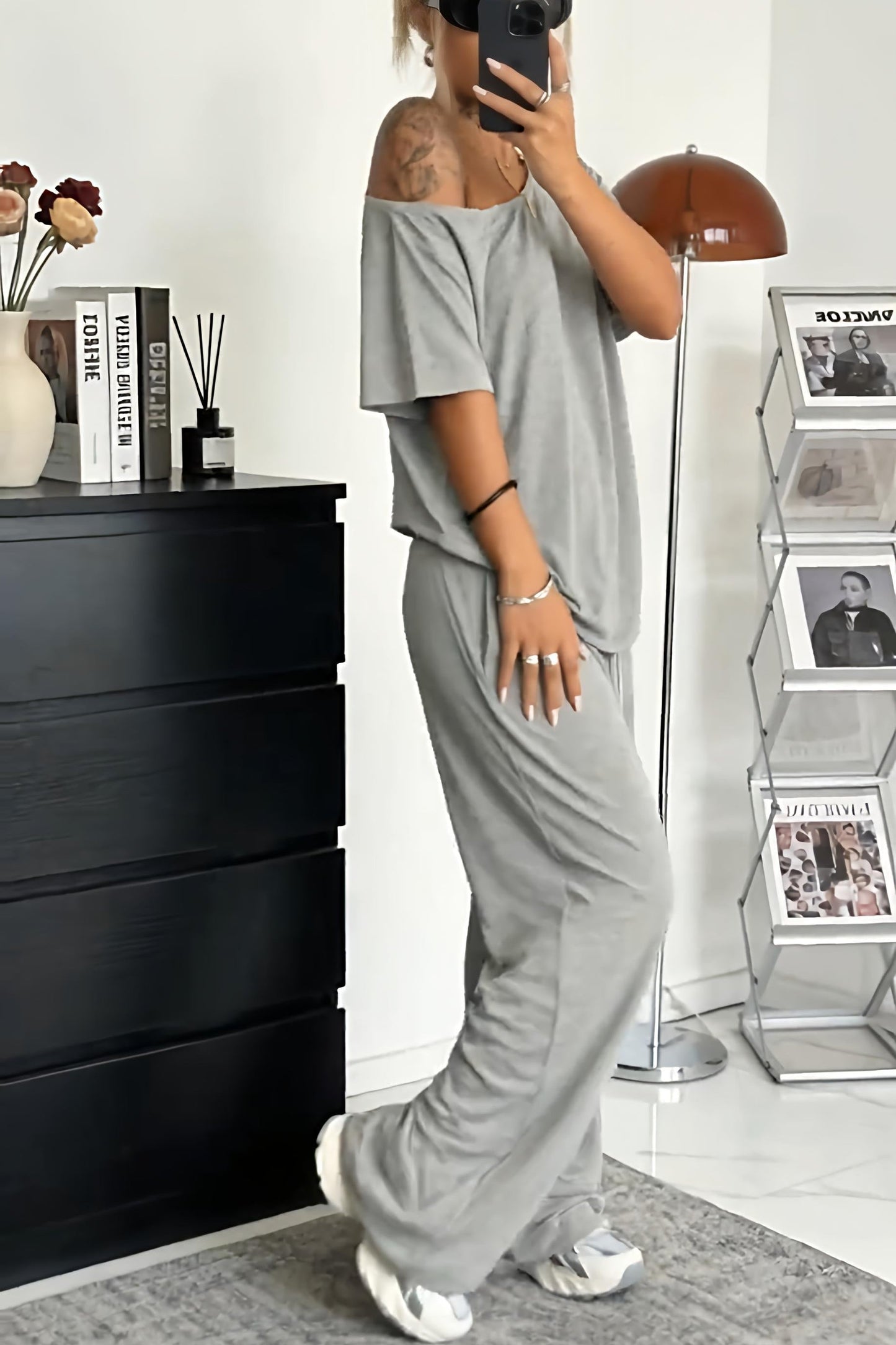 Women's Off-Shoulder Two-Piece Set