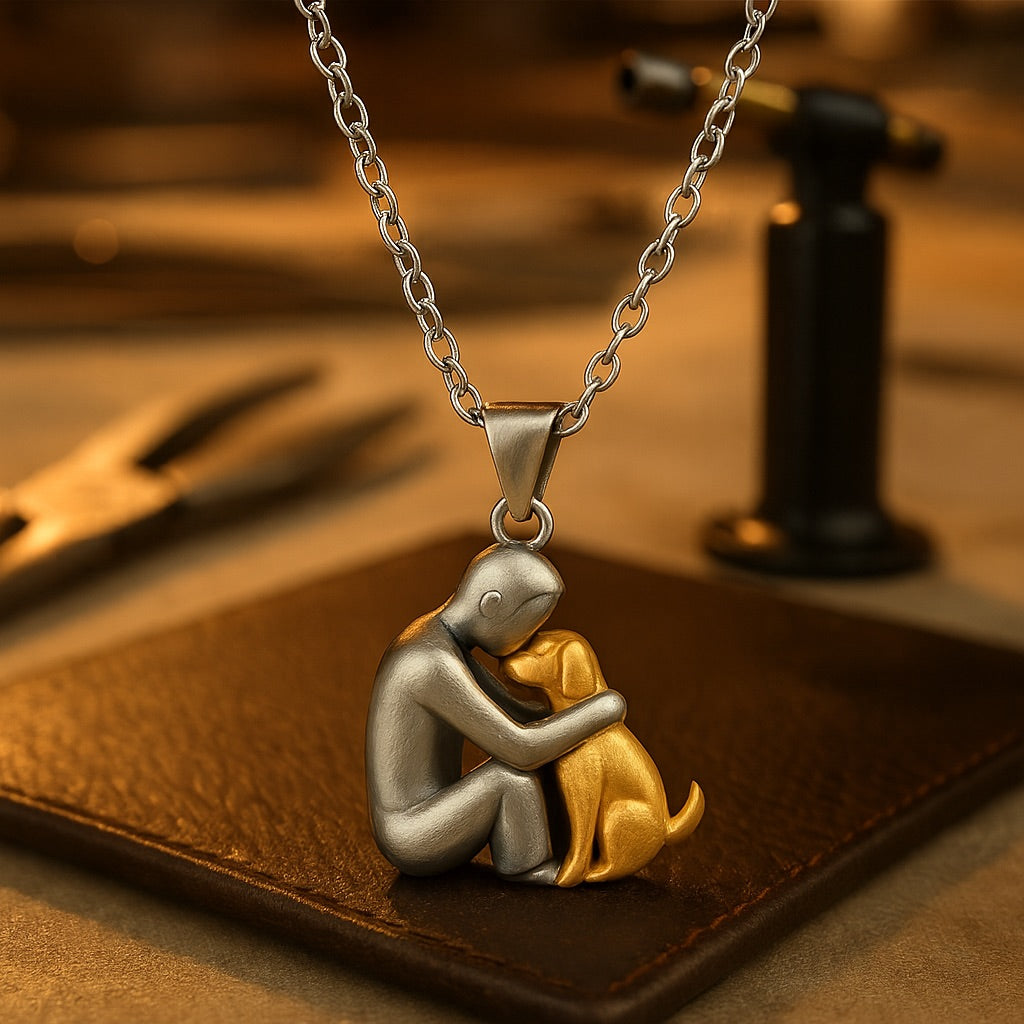 Lucky Necklace with Dog Motif