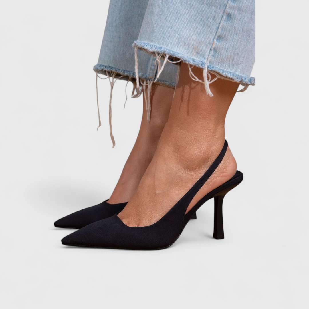 Aniya - Pointed Toe Heels with Back Strap