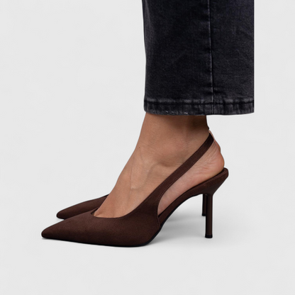 Aniya - Pointed Toe Heels with Back Strap